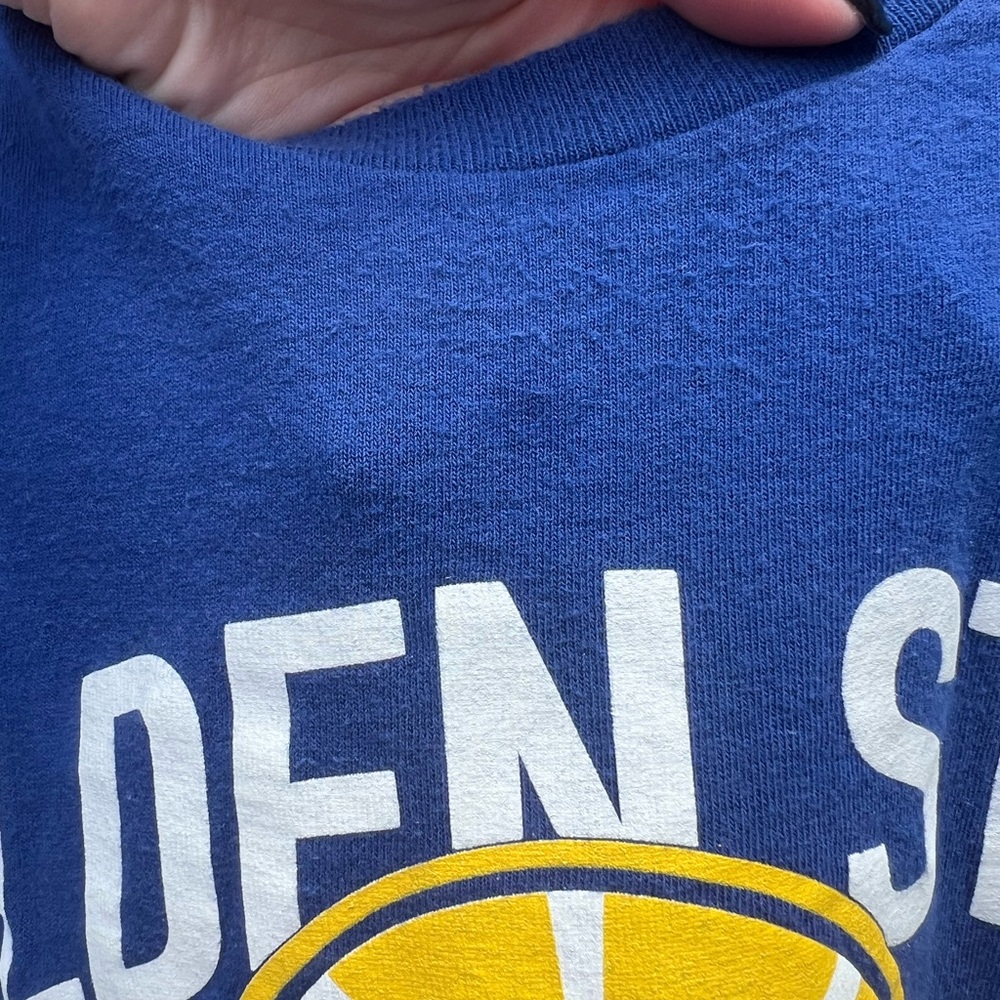 CLEARANCE Men’s L Golden State Warriors 2016 Playoffs Blue And Yellow T-Shirt - Picture 7 of 7